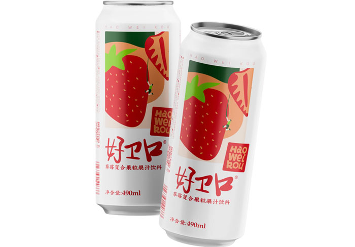 草莓復合果粒果汁飲料490*15瓶